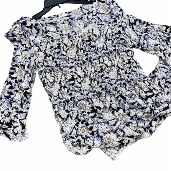 En creme large boho floral romantic tunic/dress - Picture 1 of 9